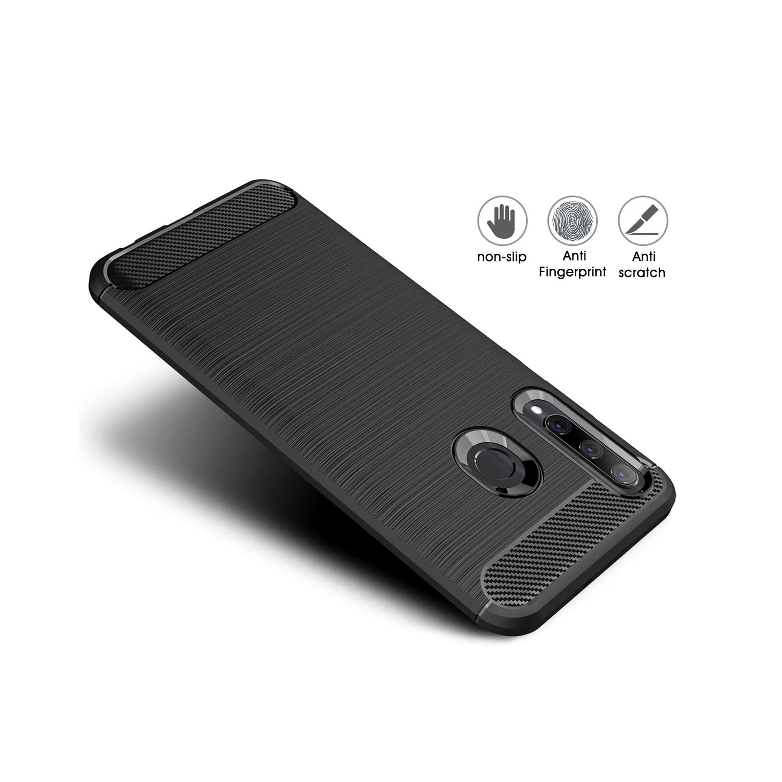 Чохол до мобільного телефона Laudtec для Huawei P Smart 2019 Carbon Fiber (Black) (LT-PST19) зображення 3