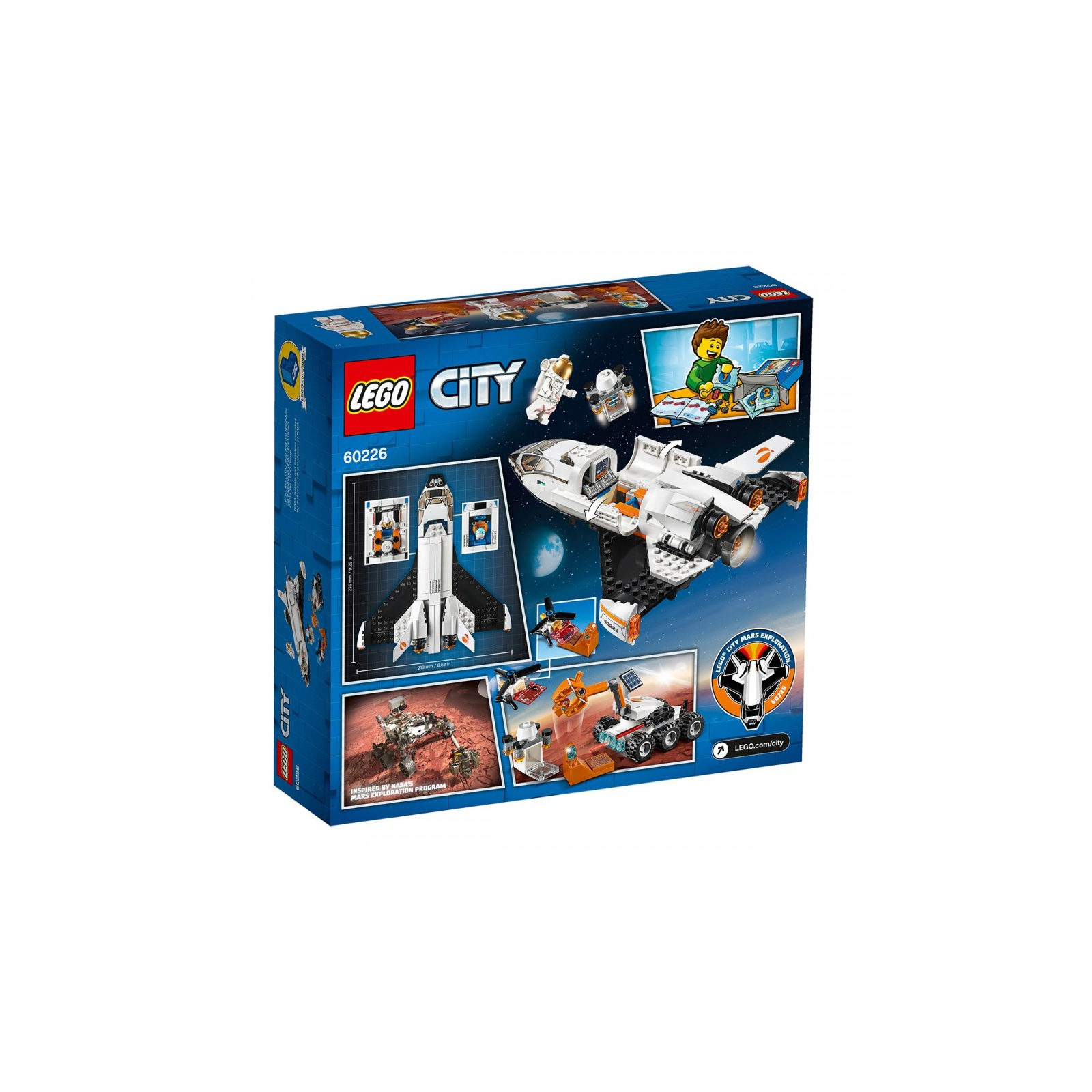 Конструктор LEGO City Шаттл для исследований Марса 273 детали (60226)