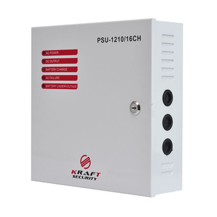 Блок живлення для систем відеоспостереження Kraft Energy PSU-1210/16CH