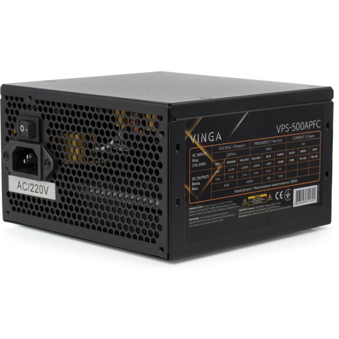 Блок питания Vinga 500W (VPS-500APFC) изображение 6