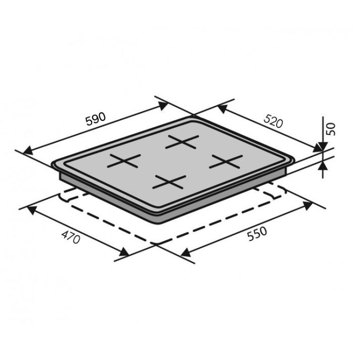 Варочна поверхня Ventolux HSF640-H2G CEST (WH) (HSF640-H2GCEST(WH)) зображення 6