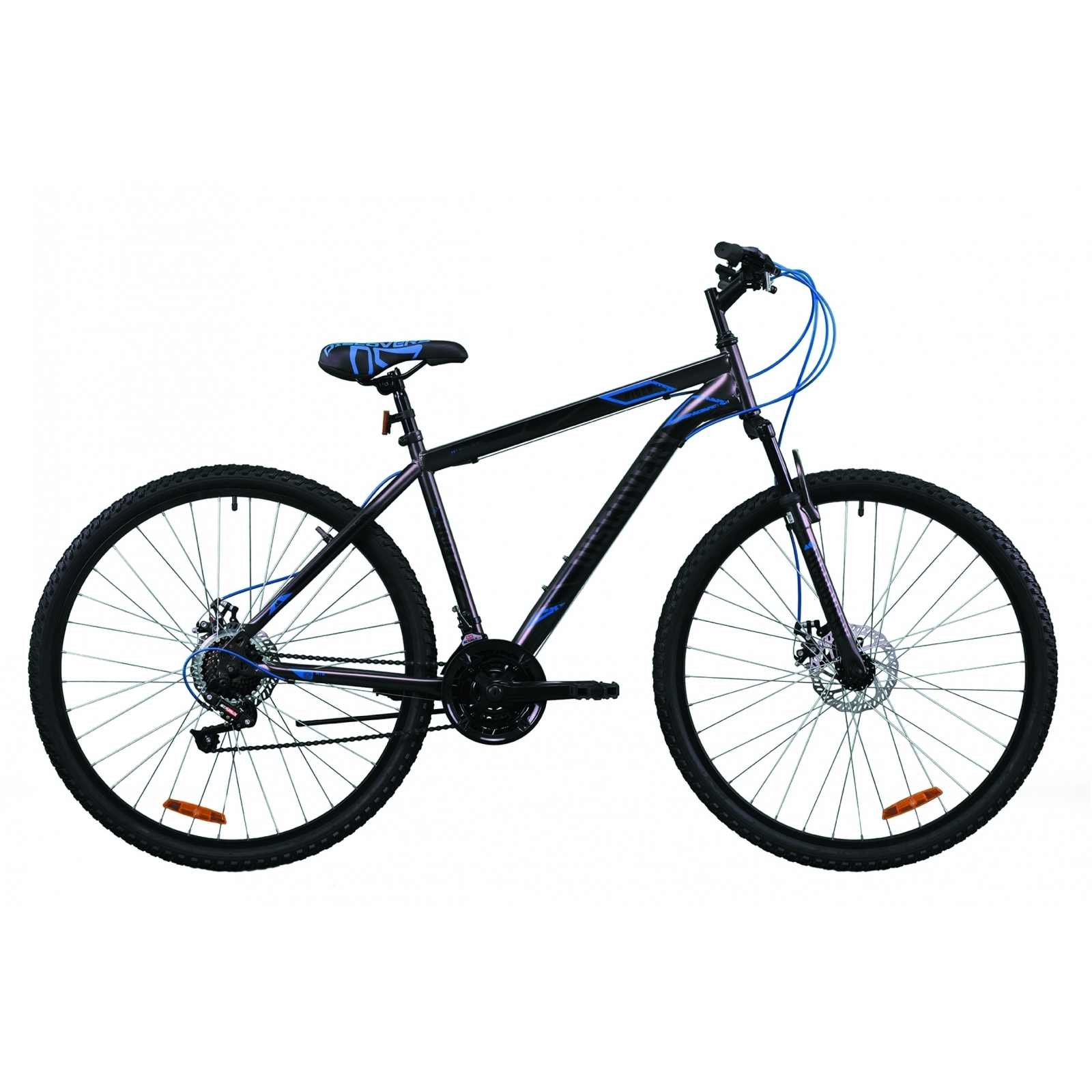 Велосипед Discovery 29" RIDER AM DD рама-21" St 2020 серо-черный с синим (OPS-DIS-29-084)