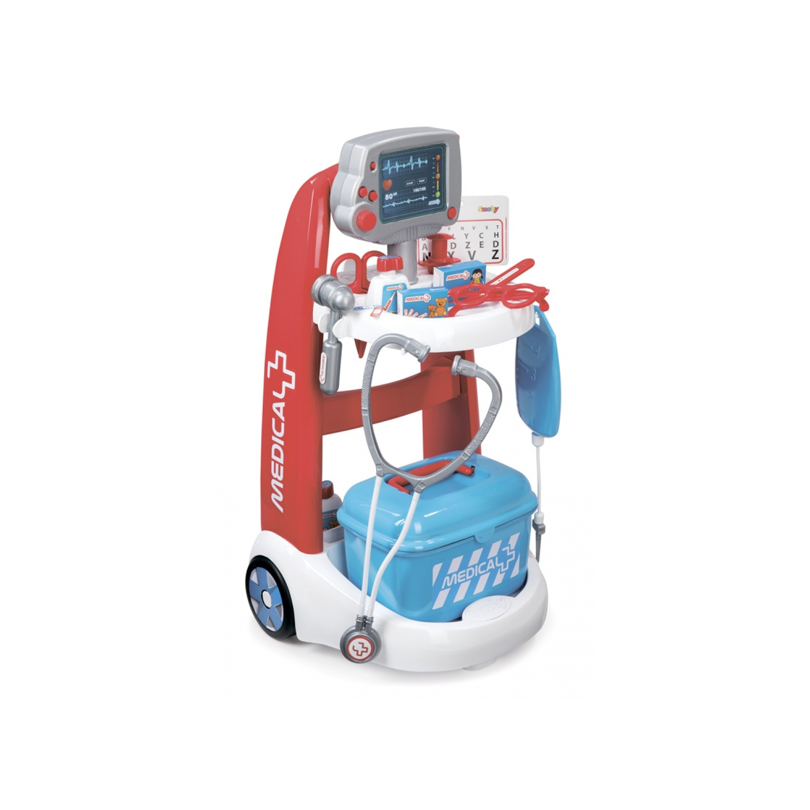 Ігровий набір Smoby Візок медичної допомоги з обладнанням (340202)