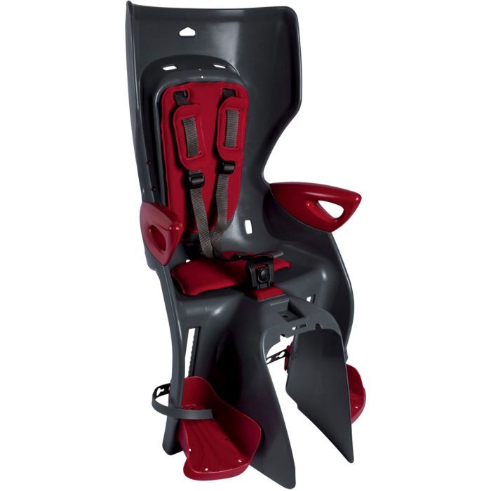 Детское велокресло Bellelli Summer Standard Clamp черно-серое с красным (01SMM00002)