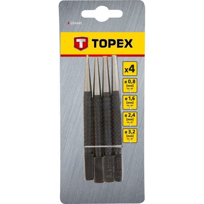 Добойник Topex набор 4 шт. 0.8-3.2 мм (03A440) изображение 2