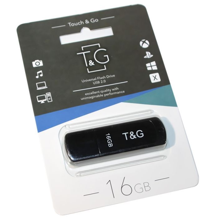 USB флеш накопитель T&G 16GB 011 Classic Series Black USB 2.0 (TG011-16GBBK)