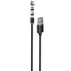 Дата кабель USB 3в1 (Lightning+MicroUSB+Type-C) Magnet only charge ColorWay (CW-CBUU020-BK) изображение 2