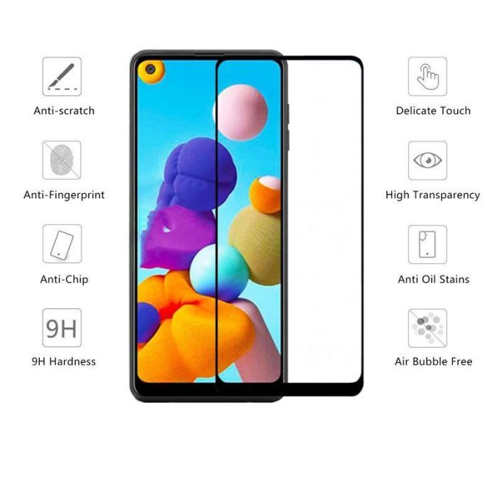 Стекло защитное Drobak Samsung A21S (Black) (121277) (121277) изображение 2