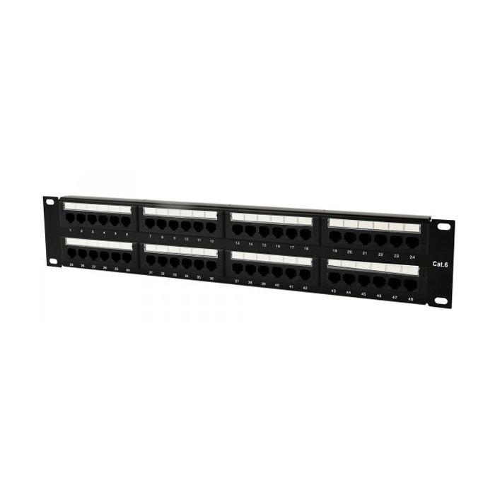 Патч-панель 19" 48xRJ-45 UTP cat.6, 2U, тип 110 Cablexpert (NPP-C648CM-001)