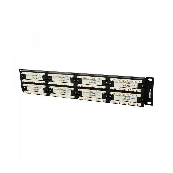Патч-панель 19" 48xRJ-45 UTP cat.6, 2U, тип 110 Cablexpert (NPP-C648CM-001) изображение 2