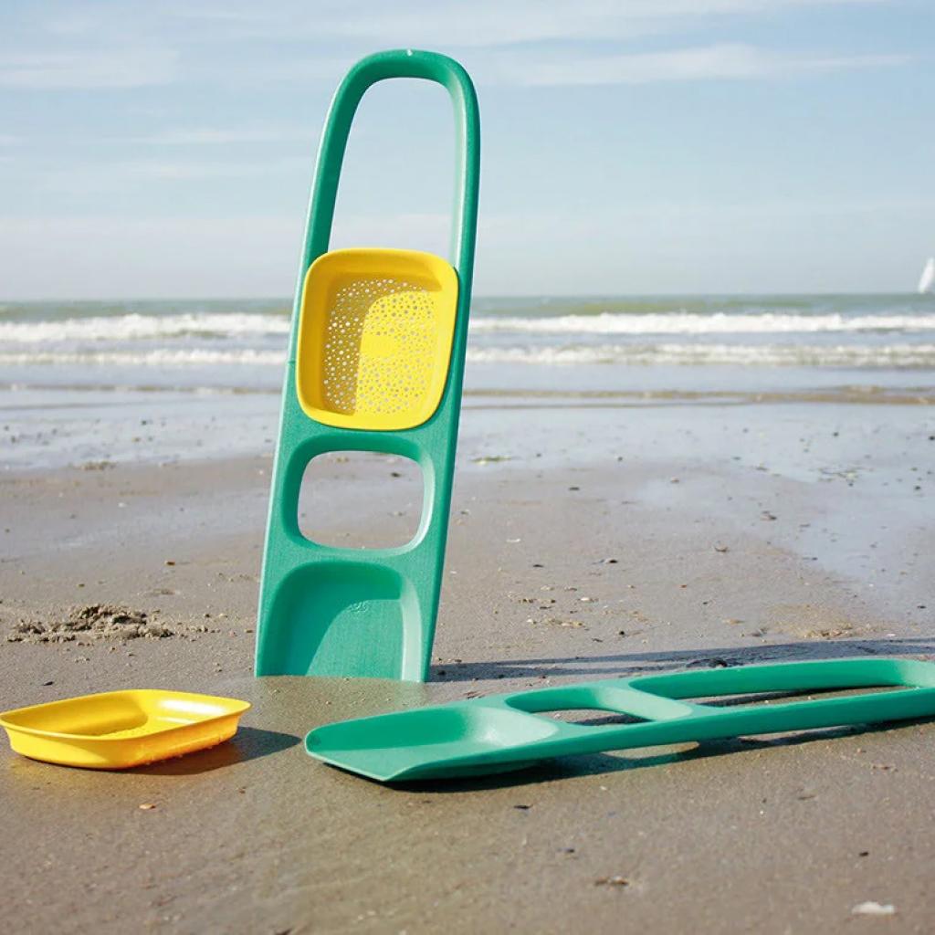 Игрушка для песка QUUT Лопатка SСOPPI с ситом для песка и снега зеленый + желтый (170204) изображение 3