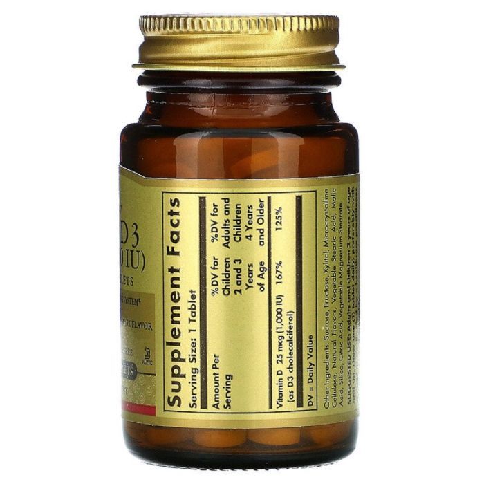 Вітамін Solgar Вітамін D3, Холекальциферол, Vitamin D3, Cholecalciferol, 25 (SOL-54956) зображення 2