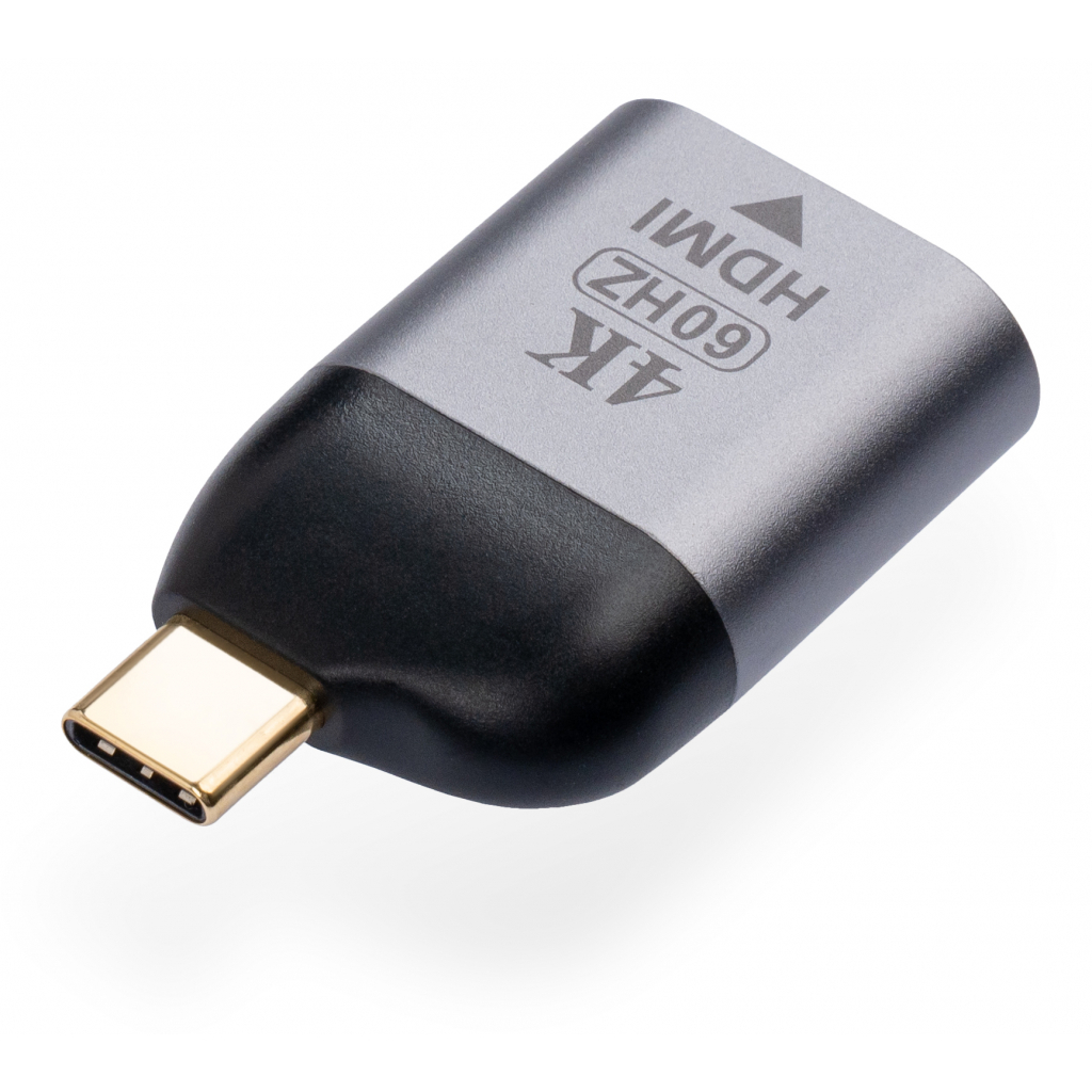 Перехідник Type-C Male to HDMI 2.0 4K60Hz compact Vinga (VCPATCHDMI2C) зображення 2