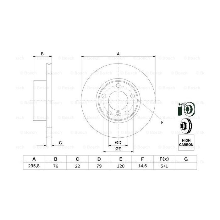 Тормозной диск Bosch 0 986 478 848 изображение 5