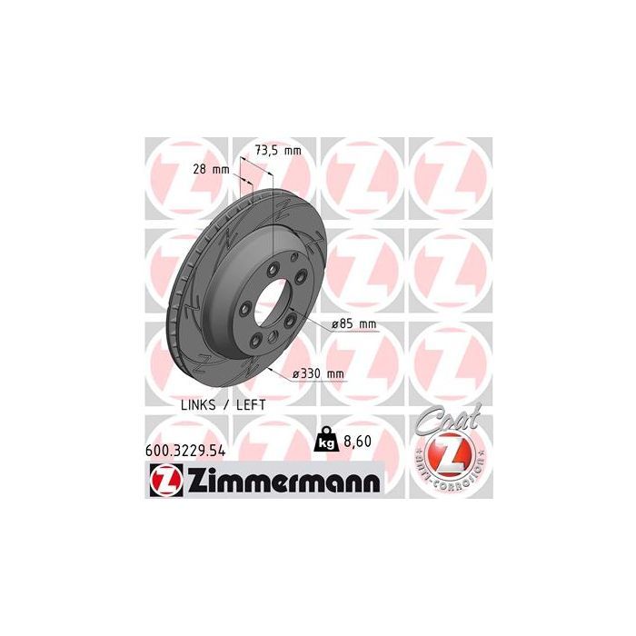 Гальмівний диск ZIMMERMANN 600.3229.54