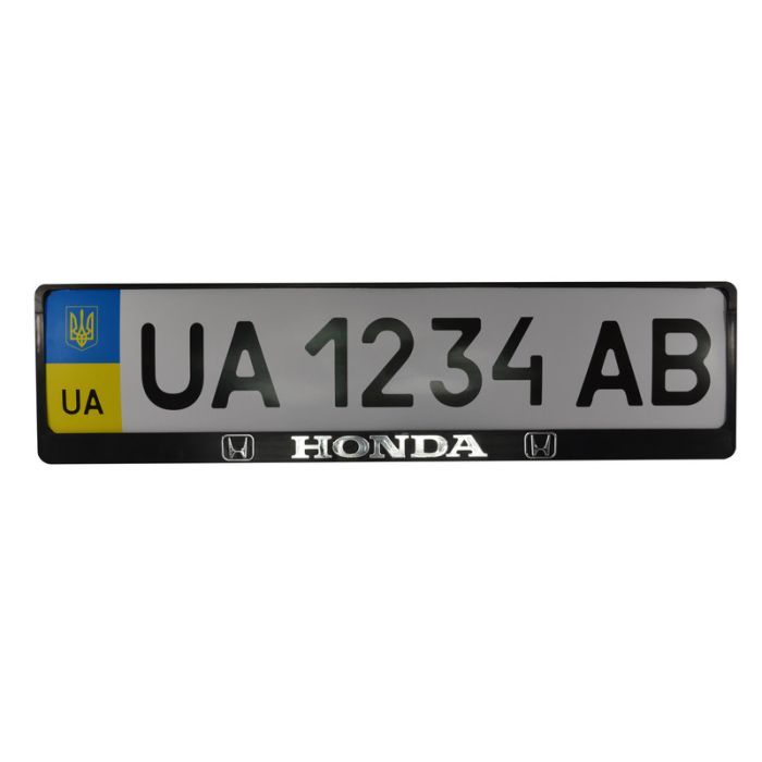Рамка номерного знака CarLife пластик з об'ємними літерами Honda (2шт) (24-005)