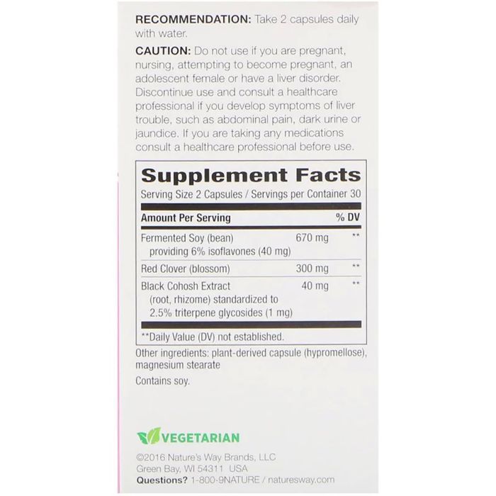 Травы Nature's Way Поддержка при Менопаузе, Menopause Relief Blend, 60 капсул (NWY-14536) изображение 2