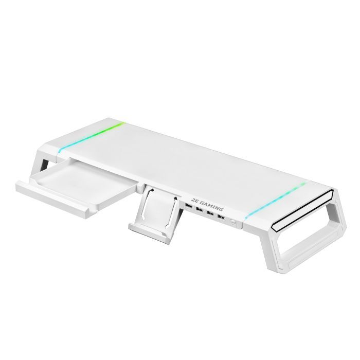 Підставка до монітора 2E GAMING, USB hub, backlight / RGB, White (2E-CPG-007-WT) зображення 5