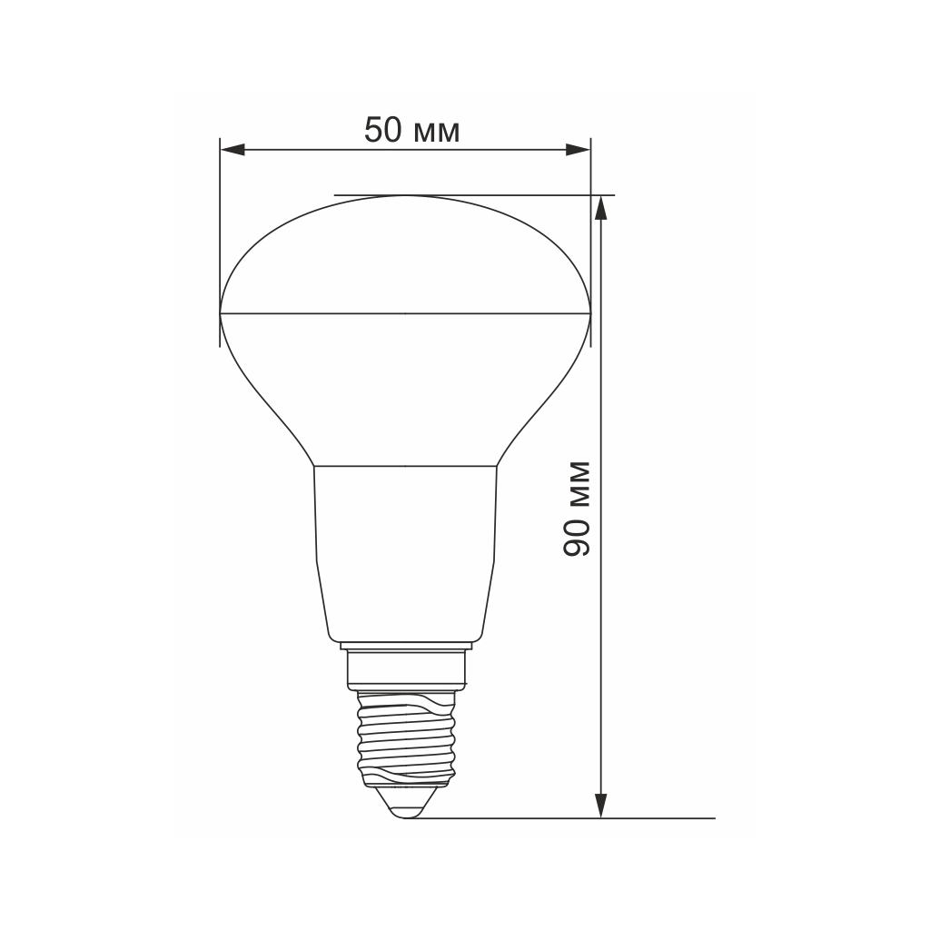 Лампочка TITANUM R50 6W E14 4100K (TLR5006144) зображення 3