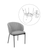 Кухонный стул Concepto Laguna серый (DC7024-TRF08-GREY) изображение 7