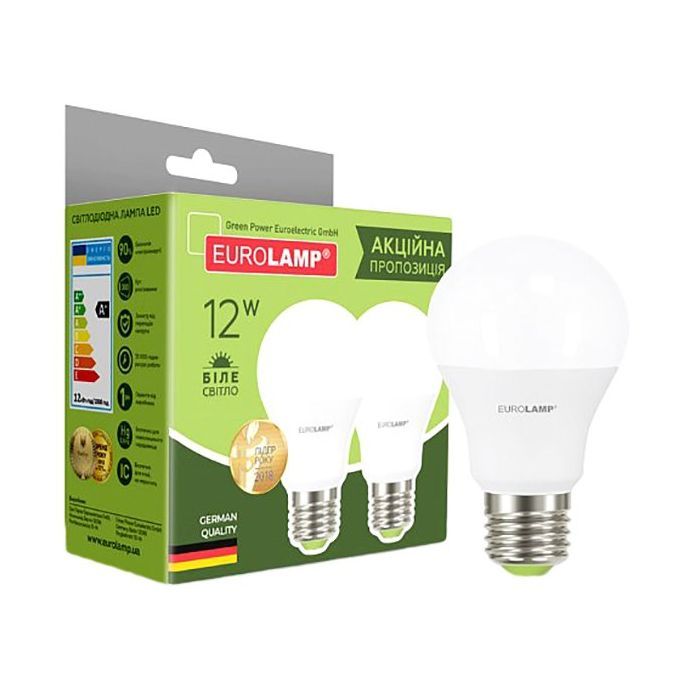 Лампочка Eurolamp LED A60 12W E27 4000K 220V (MLP-LED-A60-12274(E)) изображение 2