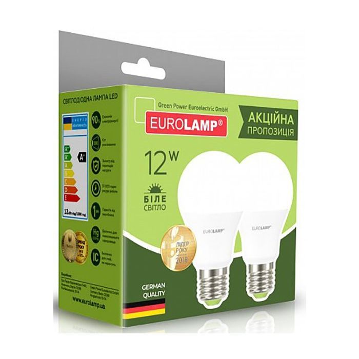 Лампочка Eurolamp LED A60 12W E27 4000K 220V (MLP-LED-A60-12274(E)) изображение 3