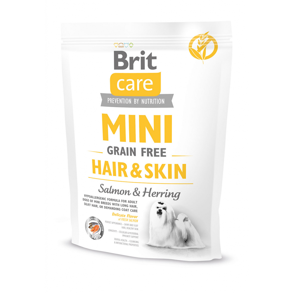 Сухий корм для собак Brit Care GF Mini Hair & Skin 400 г (8595602520237)