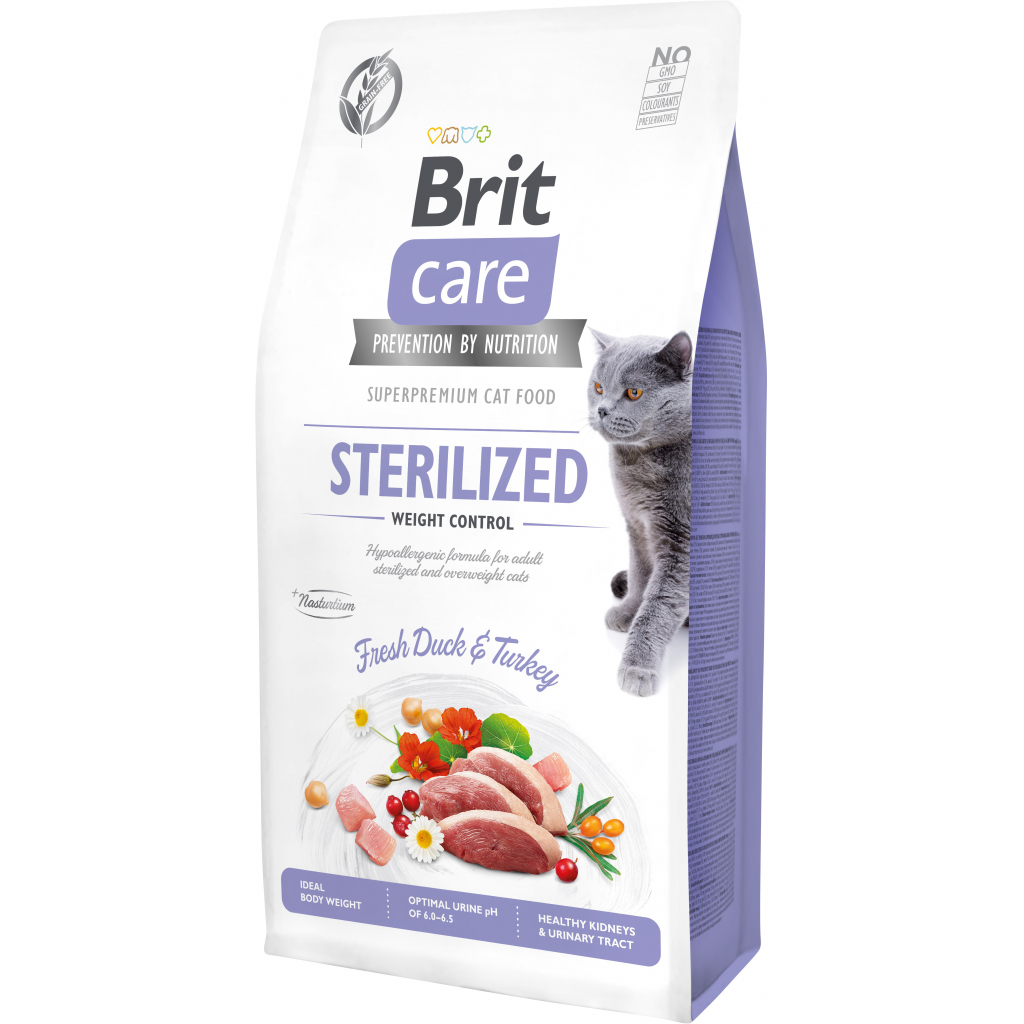 Сухой корм для кошек Brit Care Cat GF Sterilized Weight Control 2 кг (8595602540792)