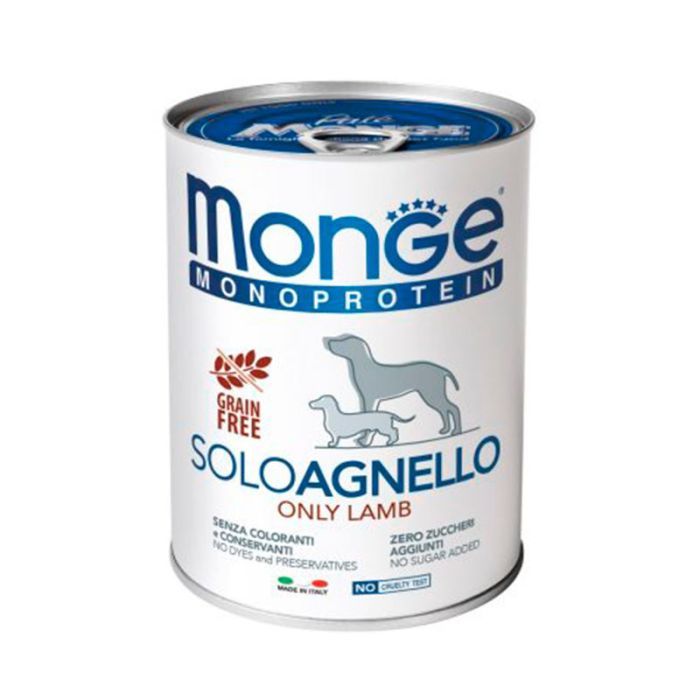 Консервы для собак Monge Dog Solo 100% ягненка 400 г (8009470014236)