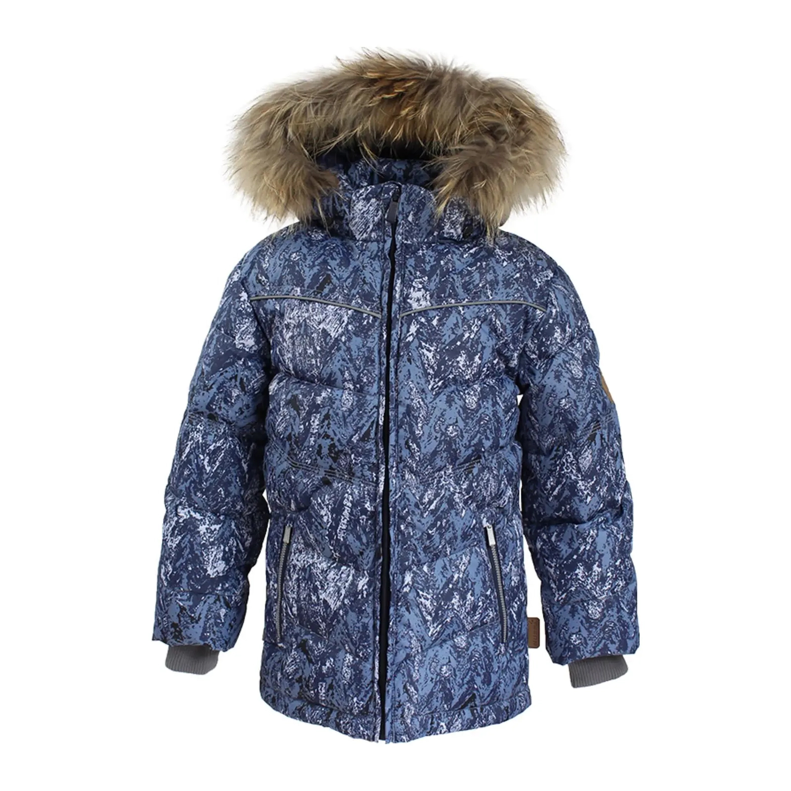 Куртка Huppa MOODY 1 17470155 темно-синій з принтом 152 (4741468568904)