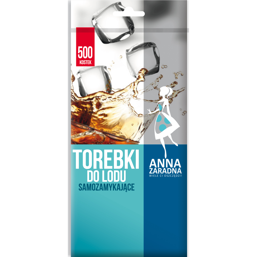 Пакетики для льоду Anna Zaradna самозакривні 500 кульок (5903936014132)