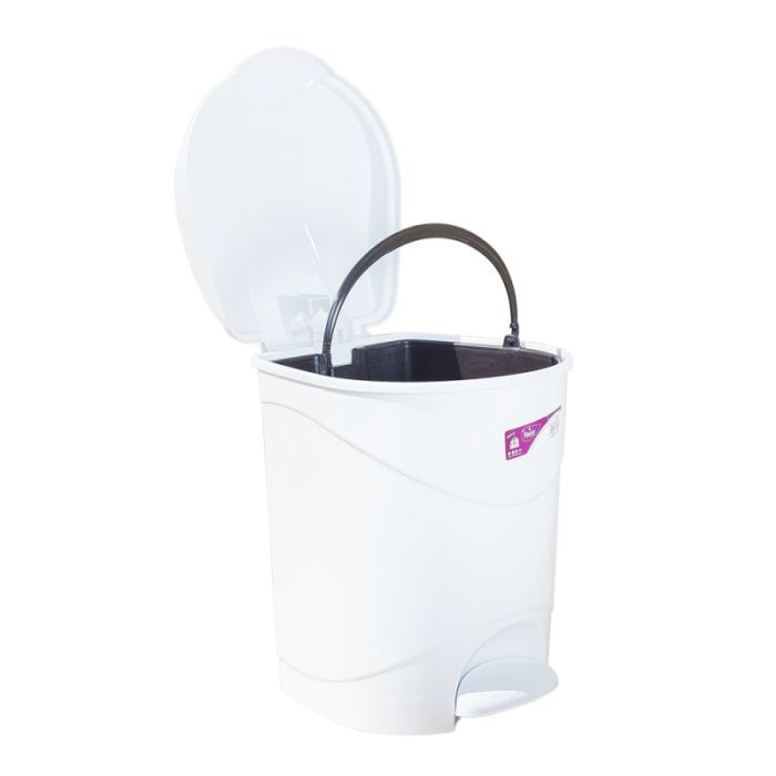 Контейнер для мусора Irak Plastik Bella №2 с педалью белый 19 л (4561) изображение 2