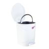 Контейнер для мусора Irak Plastik Bella №2 с педалью белый 19 л (4561) изображение 2
