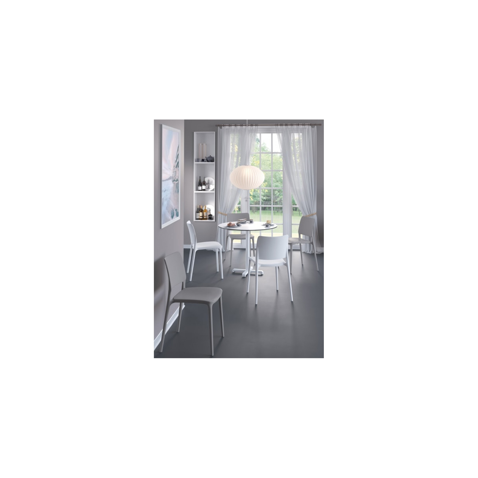 Кухонный стул PAPATYA Joy-S серо-коричневый (4785) изображение 5