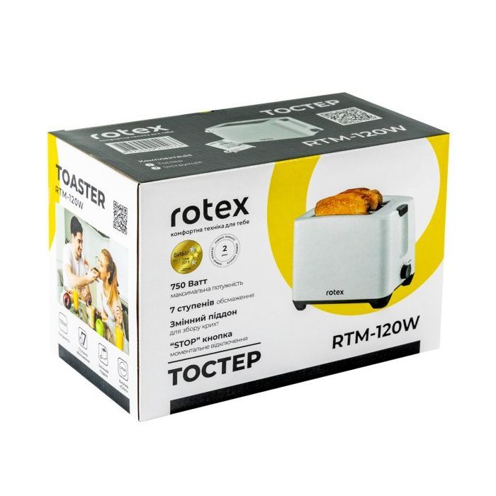 Тостер Rotex RTM120-W изображение 4