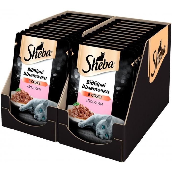 Вологий корм для кішок Sheba cig POU з лососем у соусі 85 г (4770608257279) зображення 3