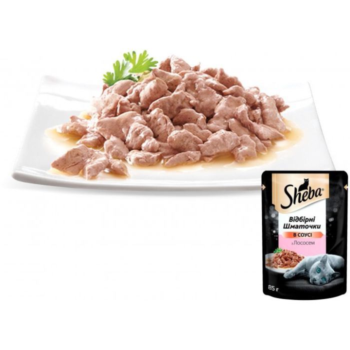 Вологий корм для кішок Sheba cig POU з лососем у соусі 85 г (4770608257279) зображення 5