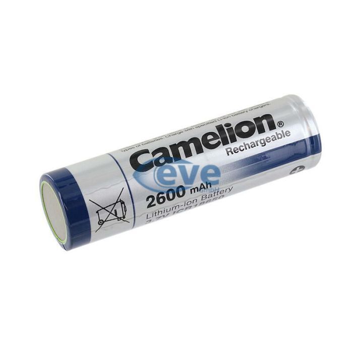 Аккумулятор 18650 2600mAh, FlatTop, 3.7V, Bulk Camelion (ICR18650F-26)