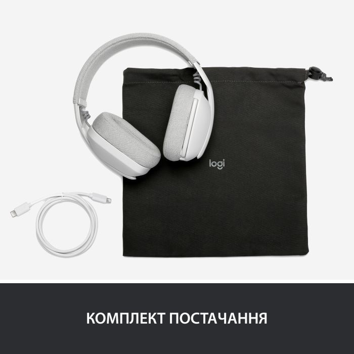 Наушники Logitech Zone Vibe 100 Wireless Off-White (981-001219) изображение 10