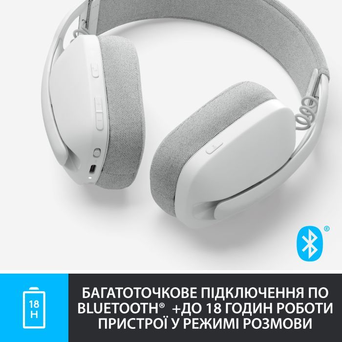Наушники Logitech Zone Vibe 100 Wireless Off-White (981-001219) изображение 5