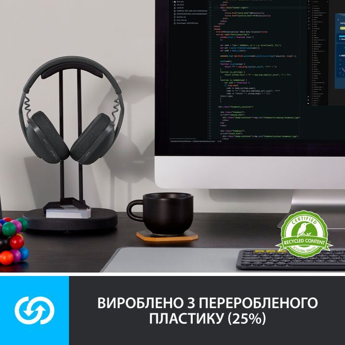 Наушники Logitech Zone Vibe 100 Wireless Off-White (981-001219) изображение 9