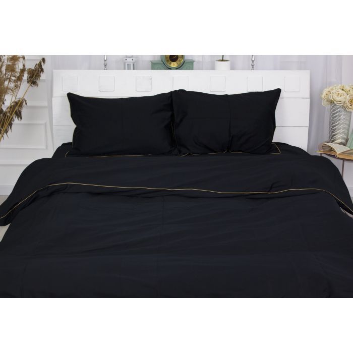 Постільна білизна MirSon Сатин Premium Corner Black Pearl 2х160х220 (2200001717640) зображення 2