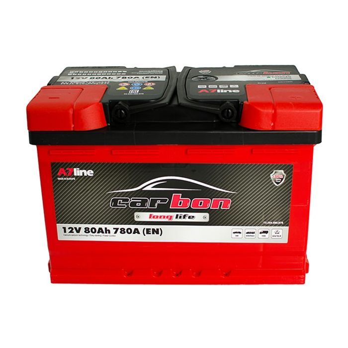 Аккумулятор автомобильный CARBON 80 Ah/12V Euro (CRB80-00)