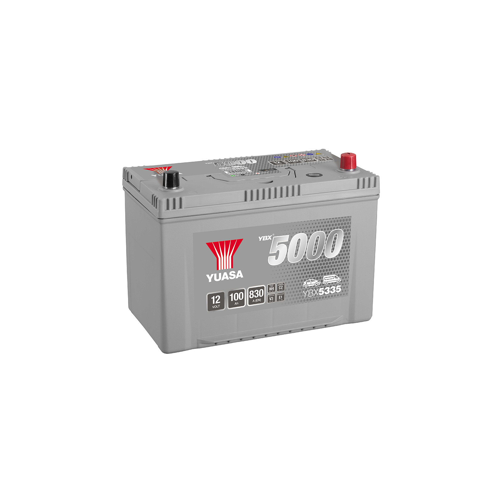 Аккумулятор автомобильный Yuasa 12V 100Ah Silver High Performance Battery (YBX5335)