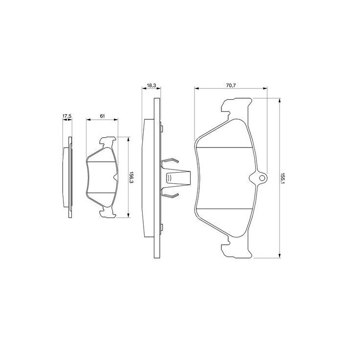 Тормозные колодки Bosch 0 986 461 129