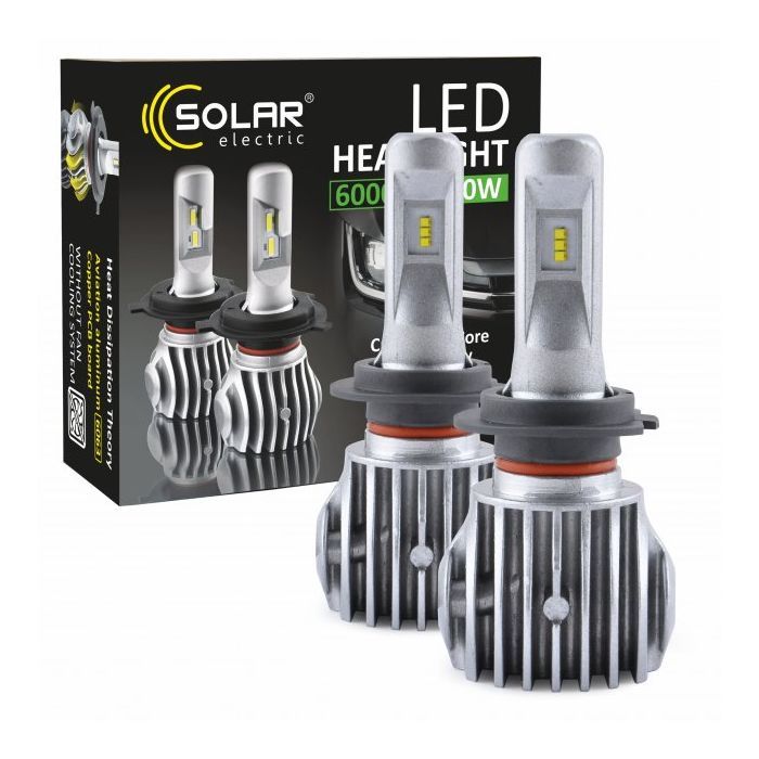 Автолампа SOLAR H7 CANBUS 12/24V 6500K 6000Lm 50W Cree Chip 1860 (8607) изображение 6