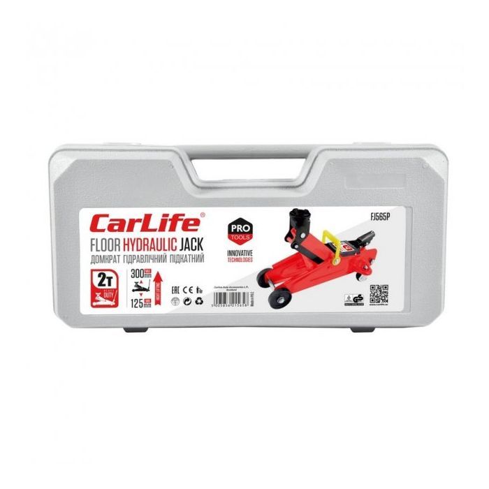 Домкрат CarLife підкатний 2т, 125-305мм (FJ565P) зображення 4
