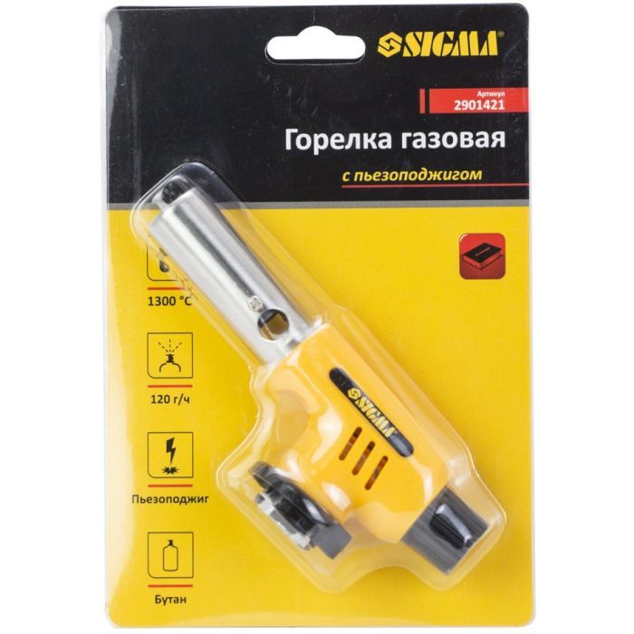 Газовый паяльник Sigma с керамическим соплом и пьезоподжигом (2901421) изображение 6