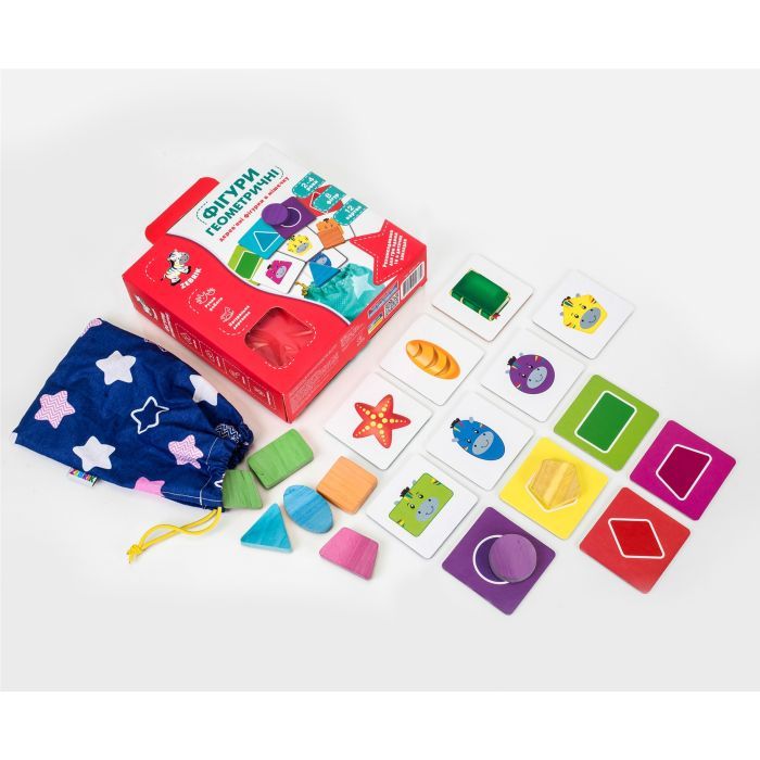 Развивающая игрушка Vladi Toys Деревянные фигурки в мешочке Геометрические фигуры (ZB2001-02) изображение 2