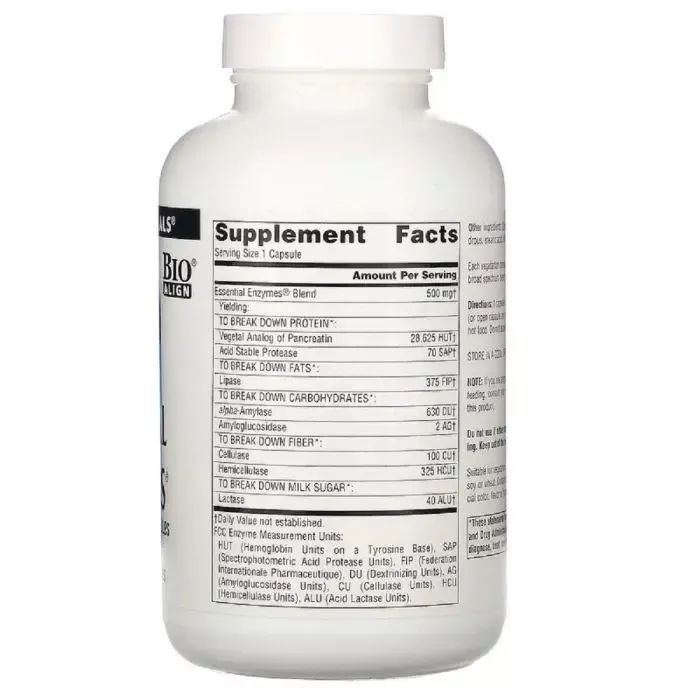 Пробиотики Source Naturals Эфирные Энзимы, 500 мг, Daily Essential Enzymes, 120 вегетарианских к (SN1302) изображение 2